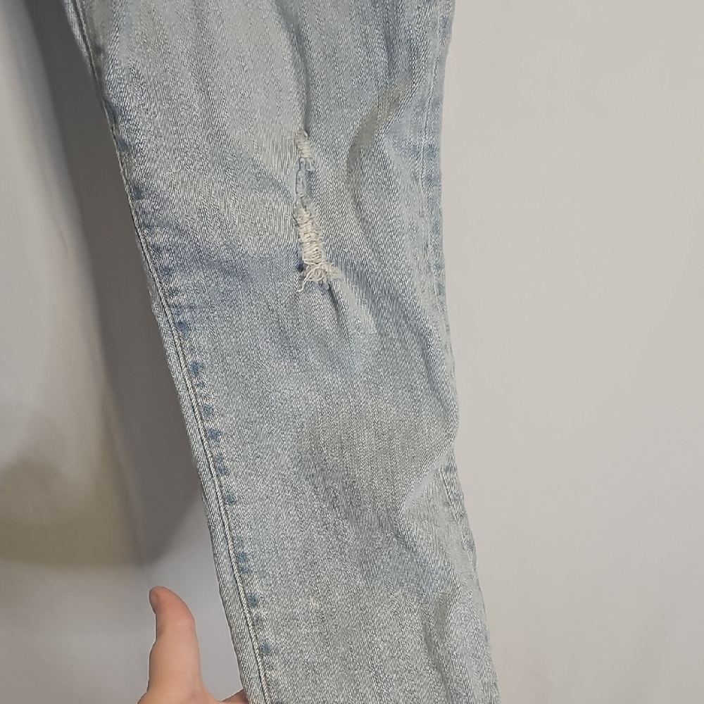 Madewell‎ 10" High-Rise Skinny Jeans 26 Light Wash Distressed Button Fly - Picture 2 of 11